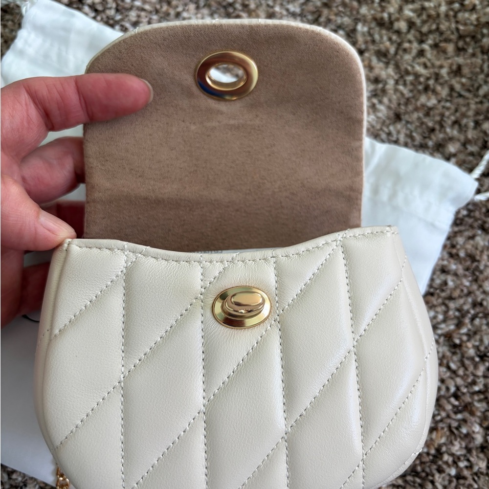 COACH Quilted Tabby Crossbody with Gold Chain and Charms • BNWT - Picture 2 of 8